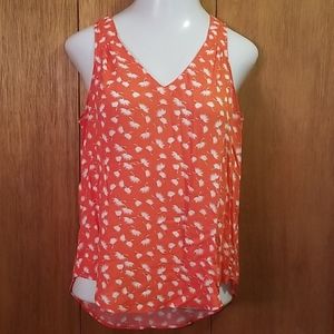 Cute flowy coral tank